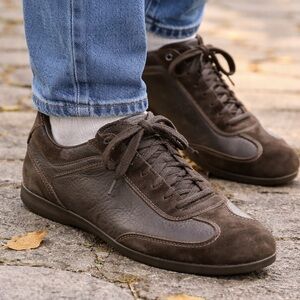 BOTTEGA VENETA Mens Leather Suede Sneakers US9-9.5